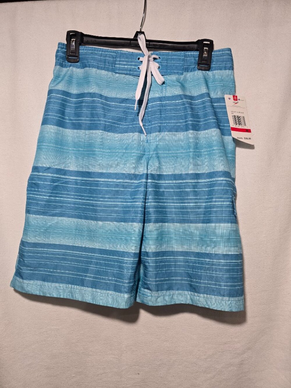 Speedo Arctic Blue Striped Volley Swim Trunks Men's Size Medium New With Tags